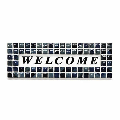 ぷっくりモザイクタイルのウェルカムボード（ブルー）