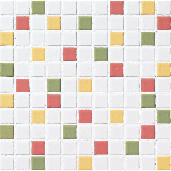 アートモザイク施釉25角（ART25-MIX-1）25角 (ミックス貼り) [紙貼り]