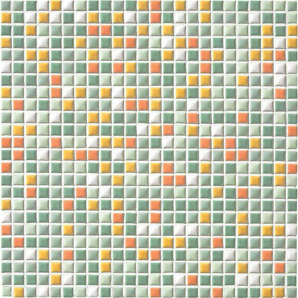 アートモザイク施釉10角（ATS10-MIX-10）10角 (ミックス貼り) [紙貼り]