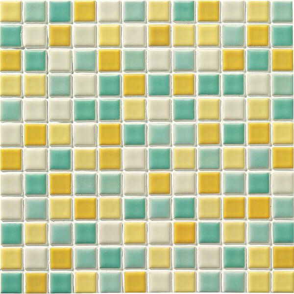 アートモザイク施釉22.5角（ATS225-MIX-3）22.5角 (ミックス貼り) [紙貼り]