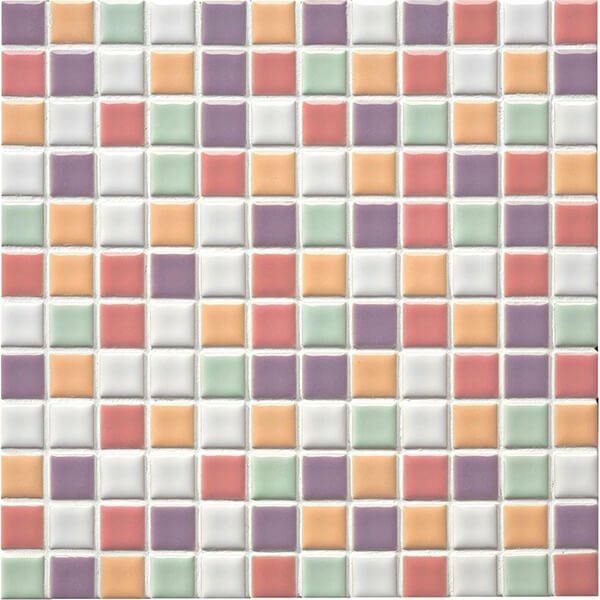 アートモザイク施釉22.5角（ATS225-MIX-9）22.5角 (ミックス貼り) [紙貼り]