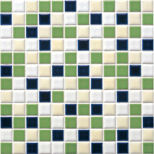 アートモザイク施釉22.5角（ATS225-MIX-11）22.5角 (ミックス貼り) [紙貼り]