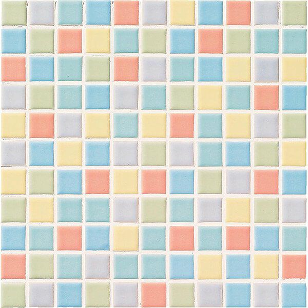 アートモザイク施釉25角（ART25-MIX-4）25角 (ミックス貼り) [紙貼り]