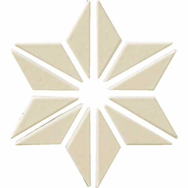 麻の葉（FRO-003・象牙色）45×14三角形 [紙貼り]