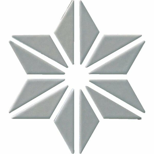 麻の葉（FRO-004・薄墨色）45×14三角形 [紙貼り]