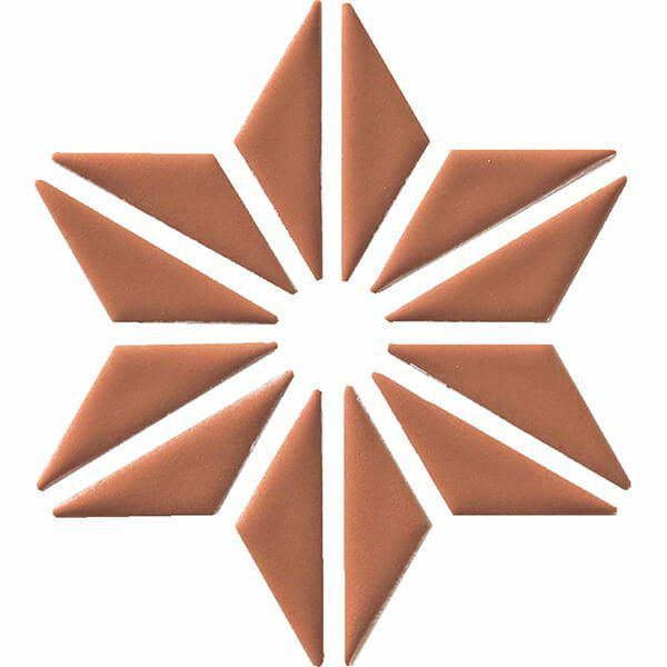 麻の葉（FRO-007・黄櫨染）45×14三角形 [紙貼り]