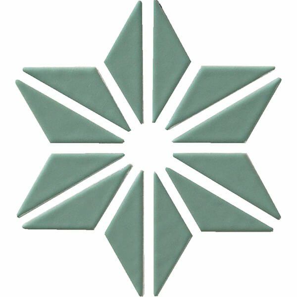 麻の葉（FRO-010・老竹色）45×14三角形 [紙貼り]