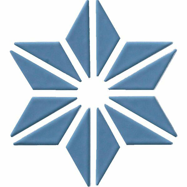 麻の葉（FRO-012・藍色）45×14三角形 [紙貼り]