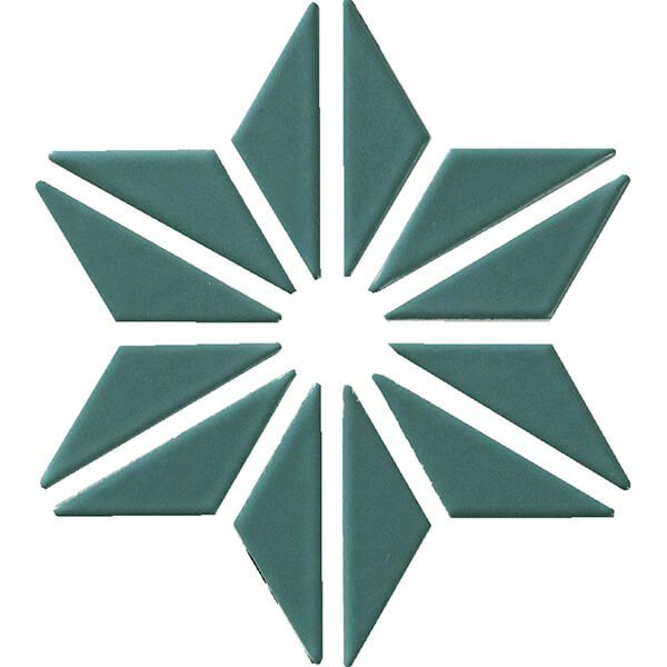 麻の葉（FRO-013・納戸色）45×14三角形 [紙貼り]