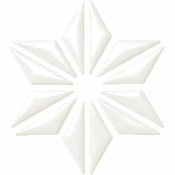 麻の葉（FRO-021・乳白）45×14三角形 [紙貼り]