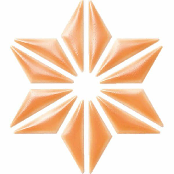 麻の葉（FRO-023・蜜柑色）45×14三角形 [紙貼り]