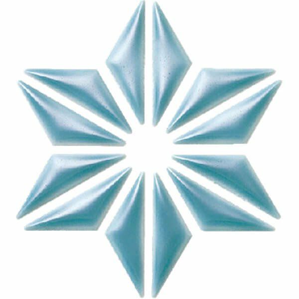 麻の葉（FRO-025・孔雀青）45×14三角形 [紙貼り]