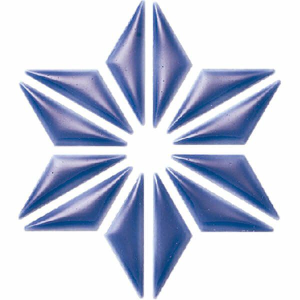 麻の葉（FRO-026・瑠璃色）45×14三角形 [紙貼り]