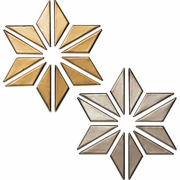 麻の葉（FRO-100・金,FRO-110・銀）45×14三角形 [紙貼り]＜注文生産品＞