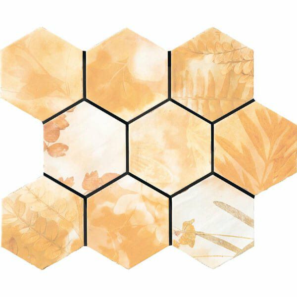 エスマルタード（APC-Z2041-M）139×160六角形平（柄 数十種ランダムミックス）