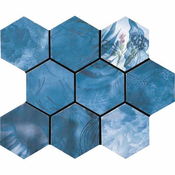 エスマルタード（APC-Z2051-M）139×160六角形平（柄 数十種ランダムミックス）