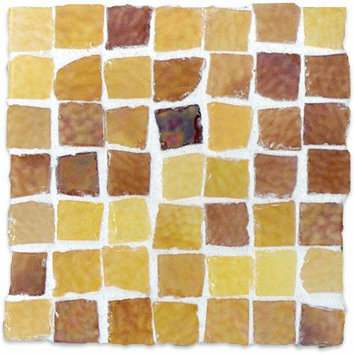 カネパ（Glamour Ocra）約10角モザイク 表シート張り