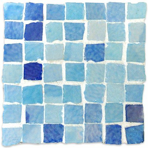 カネパ（Glamour Blu）約10角モザイク 表シート張り