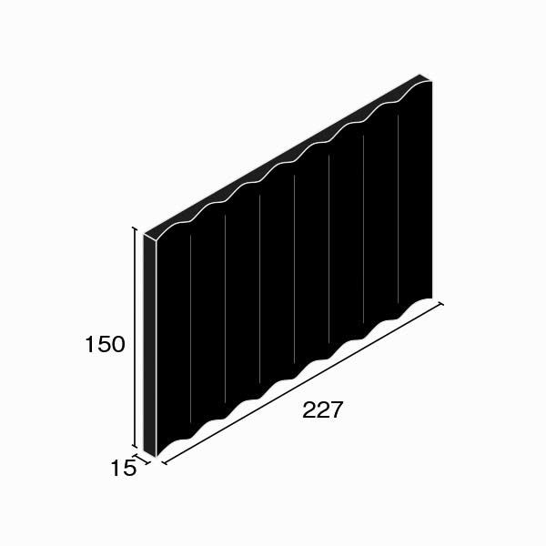 内装用壁タイル(ケース) クールシェル 227x150波面 20枚入 COOL150-1