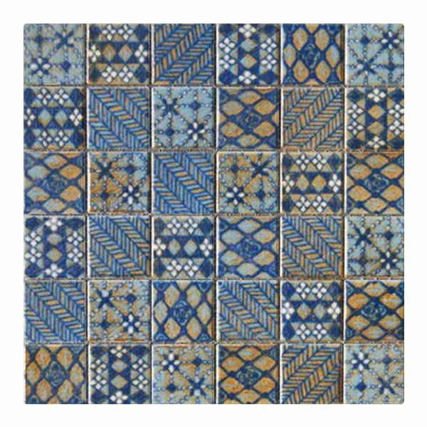 彩紋（RS-48/SMN-3174・藍染）48角ネット貼り