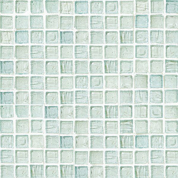 ステンドグラスモザイク（Cayman Blue-N）25角平紙張り