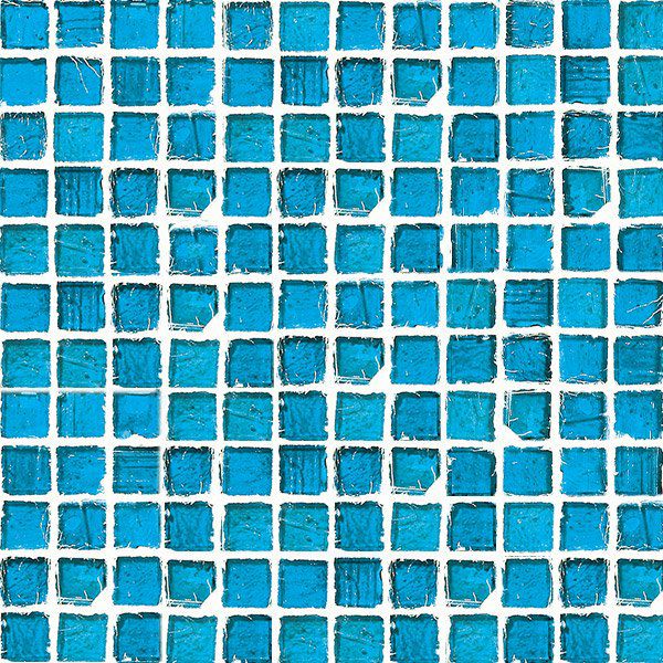 ステンドグラスモザイク（Hawaiian Blue-N）25角平紙張り