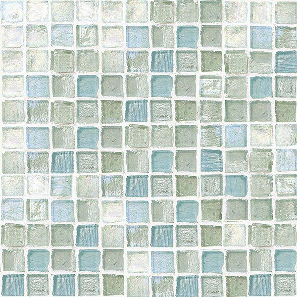 ステンドグラスモザイク（Cayman Blue-P）25角平紙張り