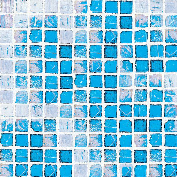 ステンドグラスモザイク（Hawaiian Blue-P）25角平紙張り