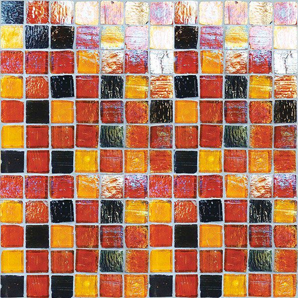 ステンドグラスモザイク（MIX g）25角平紙張り