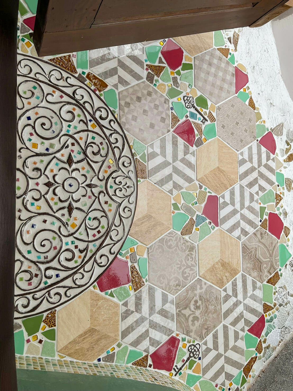 施工例（本品ではないタイルも含まれます）