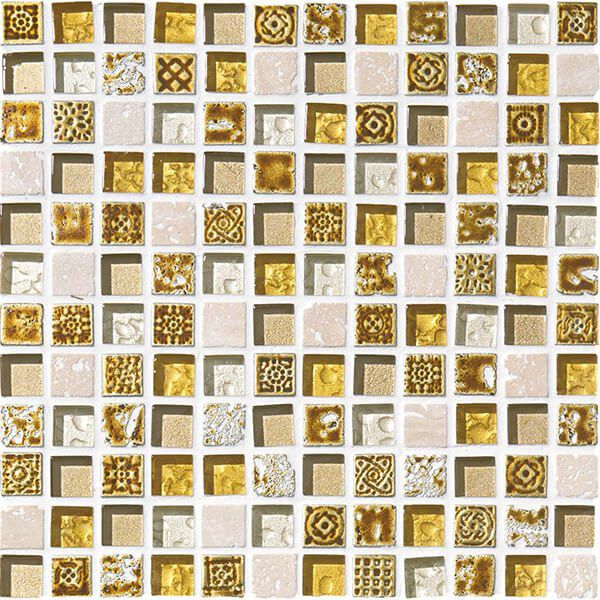 パヴェモザイク（LSN-R2105）15角 [裏ネット貼り]