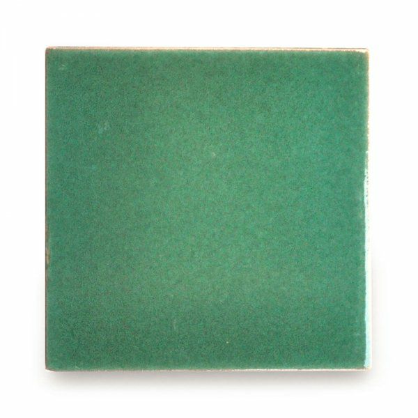 メキシコタイル（M803-4M・グリーン）110角イレギュラー（無地）