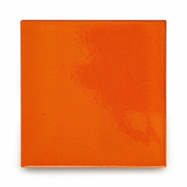メキシコタイル（M815-4M・オレンジ）110角イレギュラー（無地）