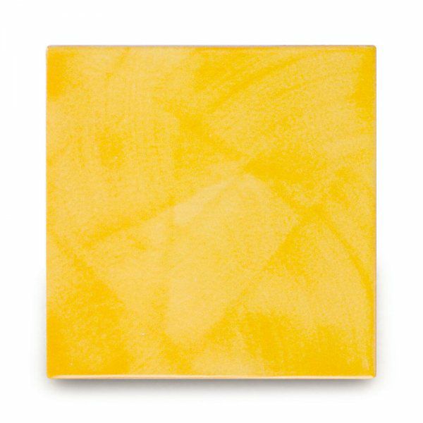 メキシコタイル（M825-4M・イエロー(ムラ)）110角イレギュラー（無地）
