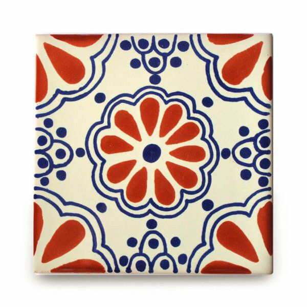 メキシコタイル（M108-4）110角イレギュラー（柄）