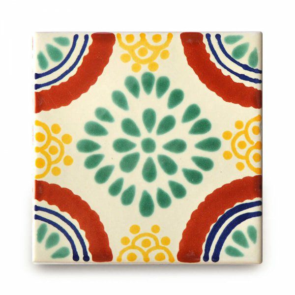 メキシコタイル（M125-4）110角イレギュラー（柄）