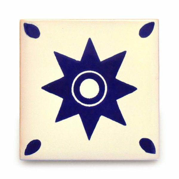 メキシコタイル（M020-4）110角イレギュラー（柄）