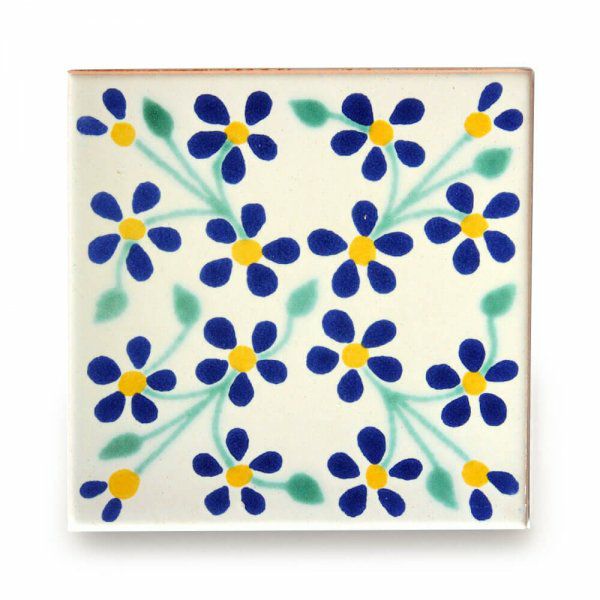 メキシコタイル（M043-4）110角イレギュラー（柄）