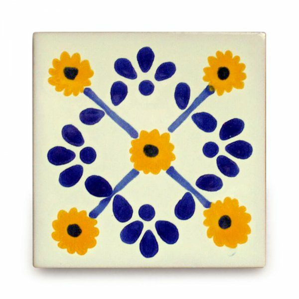 メキシコタイル（M074-4）110角イレギュラー（柄）