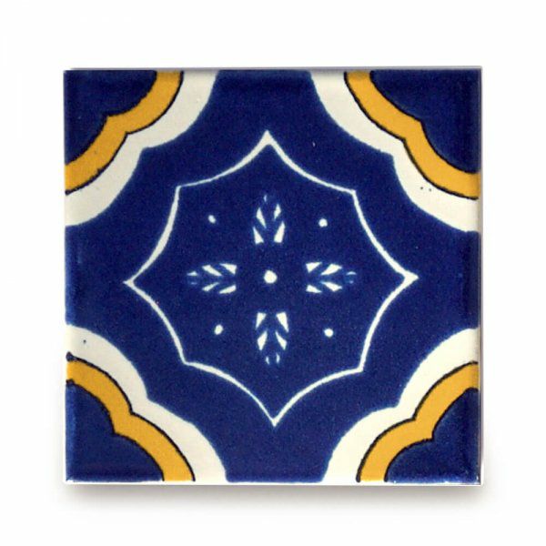 メキシコタイル（M127-4）110角イレギュラー（柄）