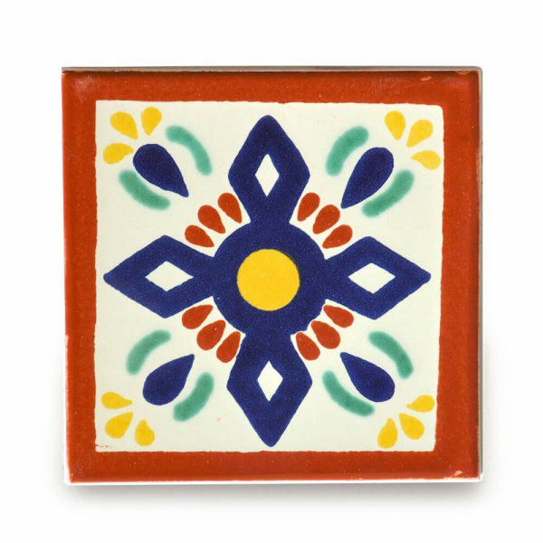 メキシコタイル（M141-4）110角イレギュラー（柄）