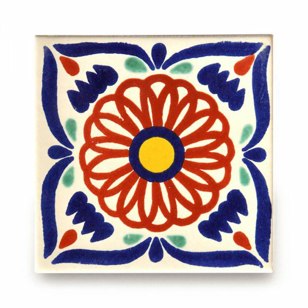 メキシコタイル（M147-4）110角イレギュラー（柄）