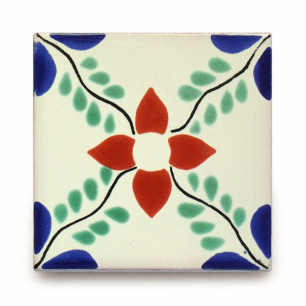 メキシコタイル（M154-4）110角イレギュラー（柄）