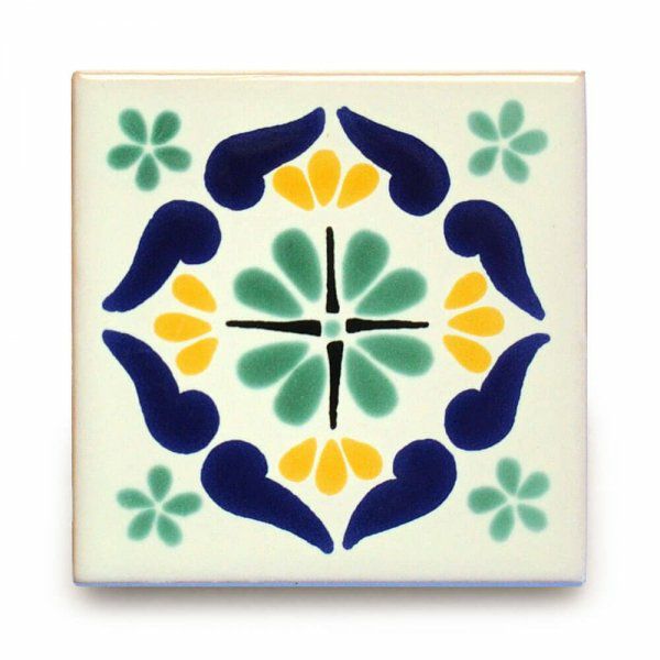 メキシコタイル（M175-4）110角イレギュラー（柄）