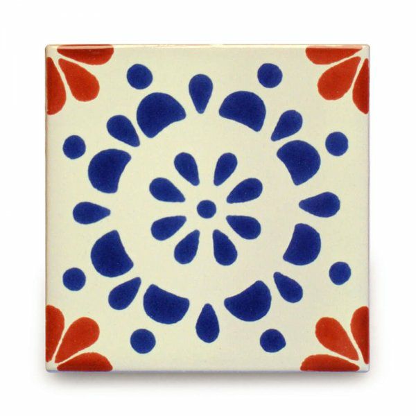 メキシコタイル（M190-4）110角イレギュラー（柄）