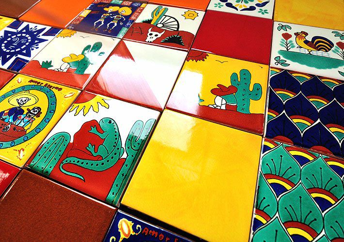 ドレープカーテン　メキシコタイル柄 楽天市場】カーテン メキシコインテリア 2級遮光 遮光カーテン