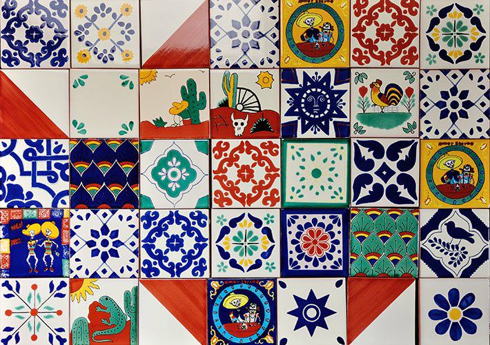 メキシカンタイル 10x10cm 70枚まとめ売り メキシコタイル|【タイル通販】ボウクス・タイルマーケット