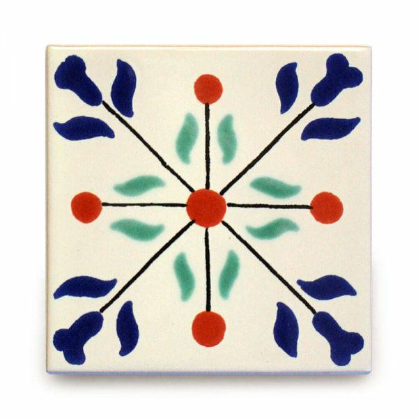 メキシコタイル（M208-4）110角イレギュラー（柄）