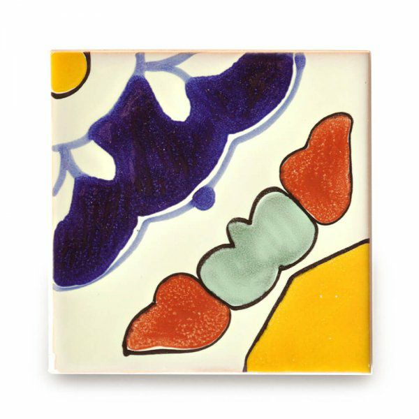 メキシコタイル（M308-4）110角イレギュラー（柄）