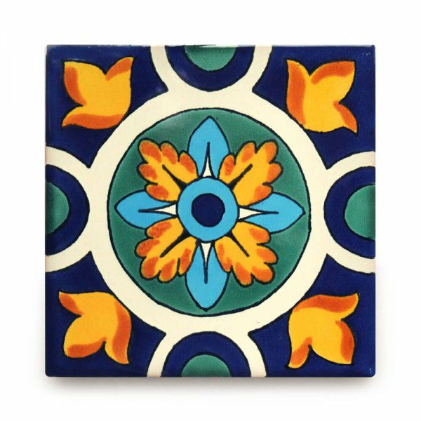 メキシコタイル（M375-4）110角イレギュラー（柄）